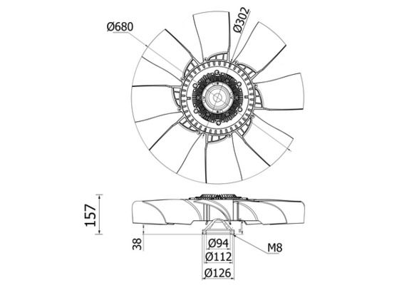 Ventilador, refrigeración del motor