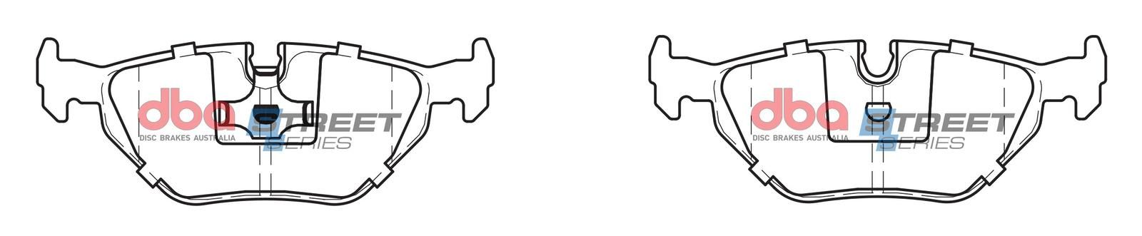 DBA SS STREET SERIES BRAKE PADS [ BMW 1988-2003 R ](suits wear sensor DBAWS1016, DBAWS1020, DBAWS1052) - TecDoc Only