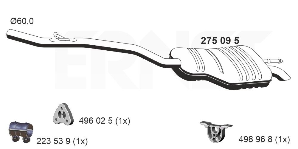 ERNST 275095 - Endschalld&auml;mpfer