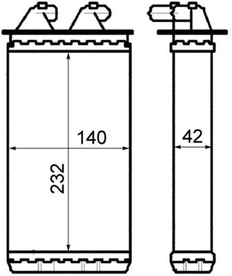 Heat Exchanger, interior heating AH 149 000S