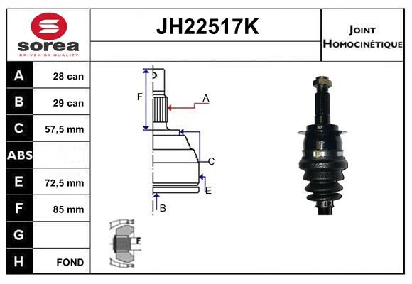 KIT CV JOINT AVEC KR009 - SUZUKI