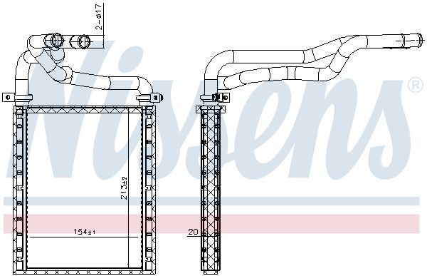 NISSENS 707191 Heat Exchanger, interior heating