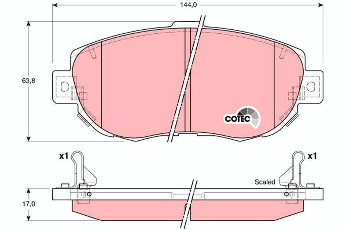 Brake Pad Set, disc brake GDB3235