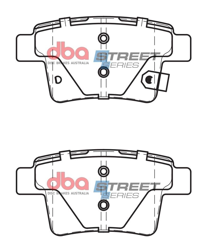 DBA SS STREET SERIES BRAKE PADS [ Ford/Mitsubishi & Proton 1992-2014 R ] - TecDoc Only