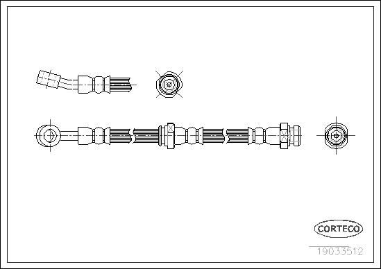 19033512 CORTECO fékcső