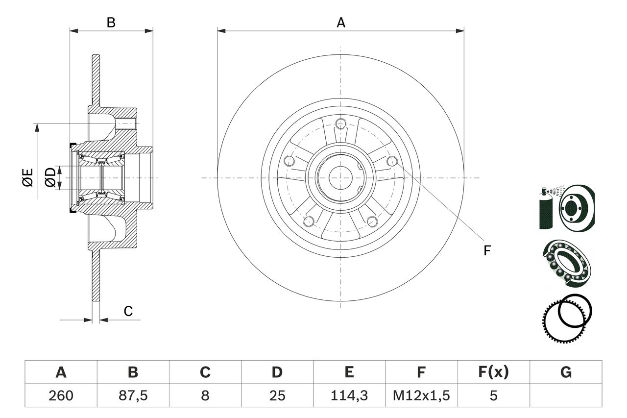 BOSCH 0 986 479 E79 Brake Disc