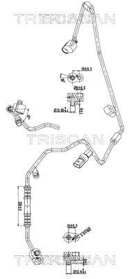 TRISCAN 9010 29106 - Hochdruck-/Niederdruckleitung, Klimaanlage
