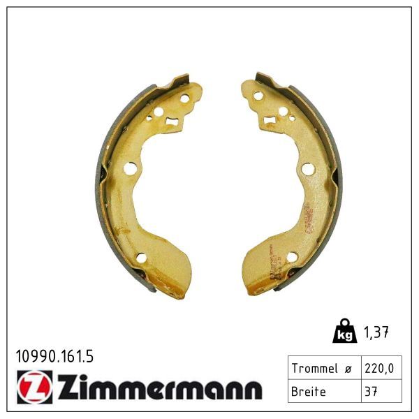 Zimmermann 10990.161.5 Bremsbackensatz