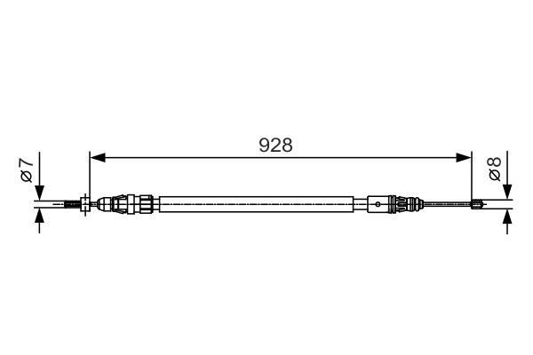 BOSCH 1 987 482 000 Cable Pull, parking brake