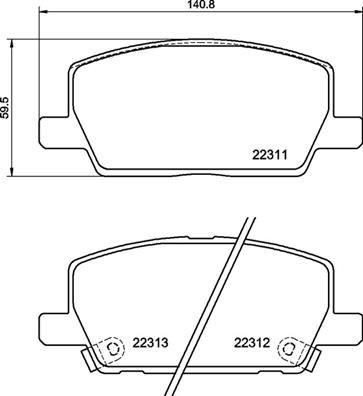 Brake Pad Set, disc brake P 07 012