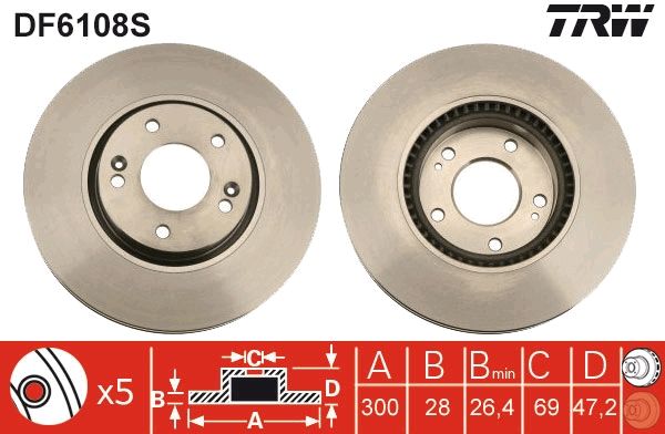 Brake Disc DF6108S