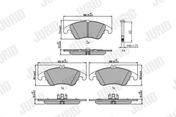 Brake Pad Set, disc brake 573291J