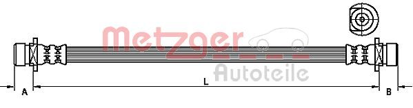4115162 METZGER fékcső