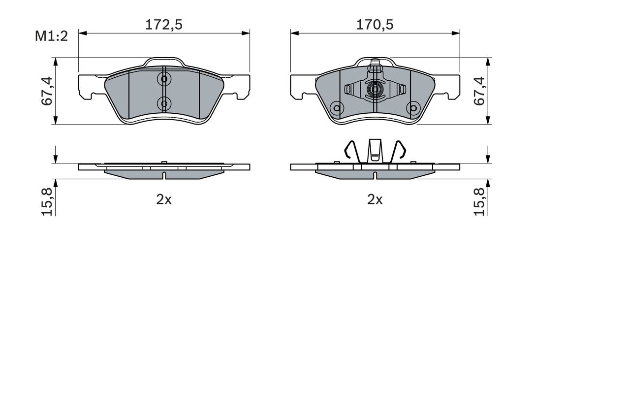 Brake Pad Set, disc brake 0 986 494 960