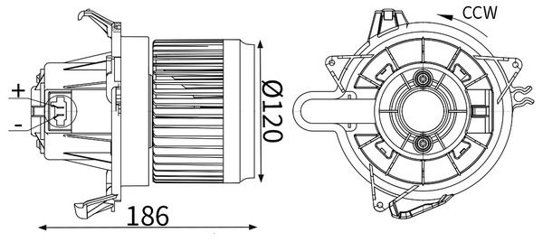 Ventilador del interior