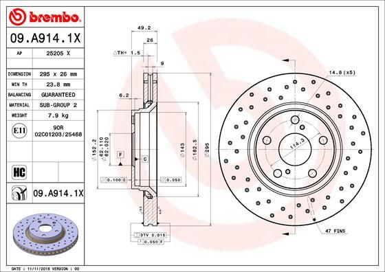 Brake Disc 09.A914.1X