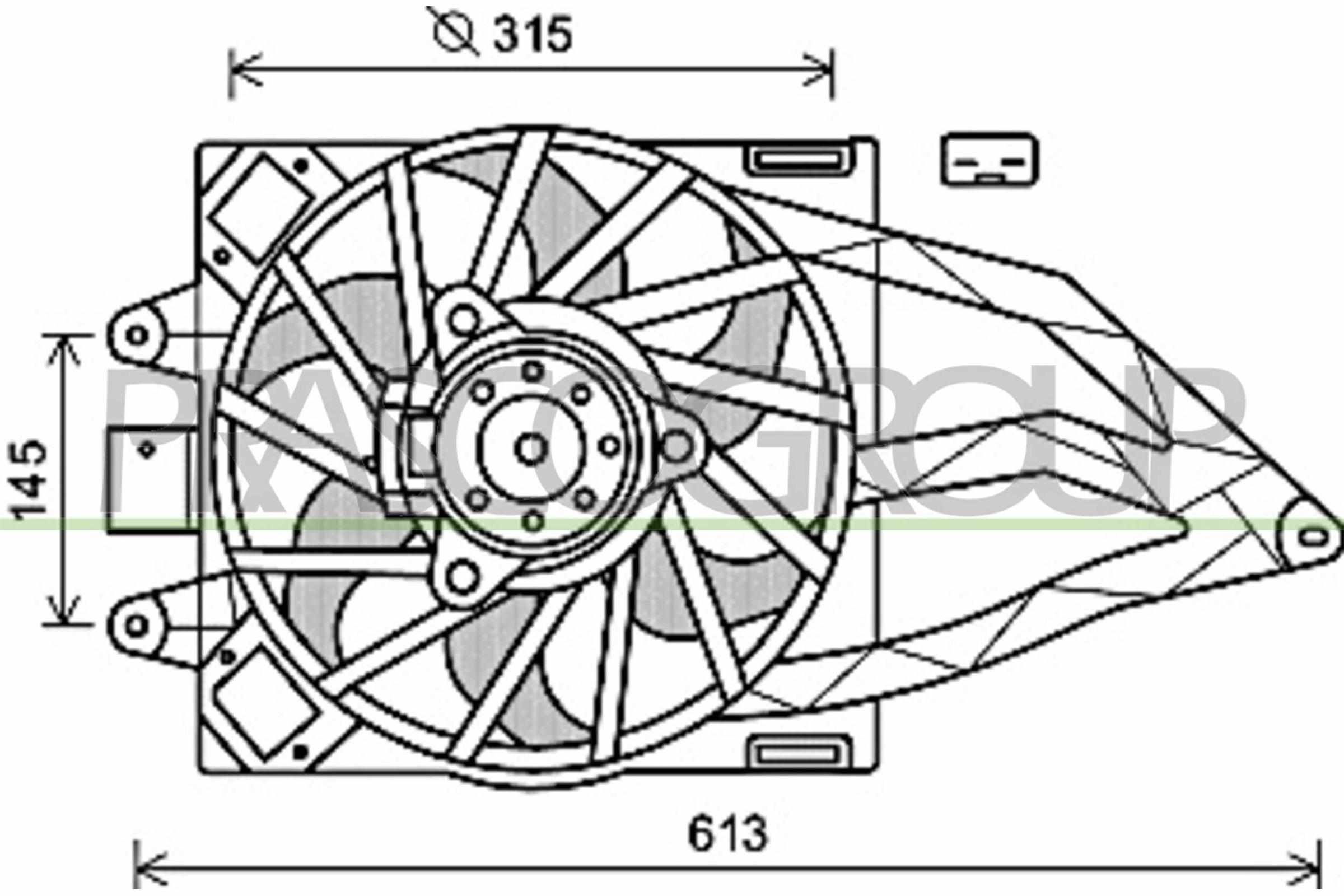 FT122F005 PRASCO AQ ventilátor, motorhűtés