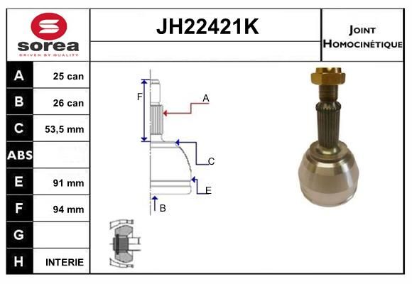 KIT CV JOINT AVEC KR026 - FORD TRAN