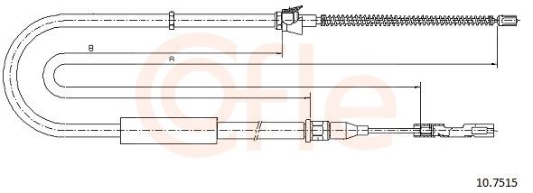 Cable Pull, parking brake 10.7515