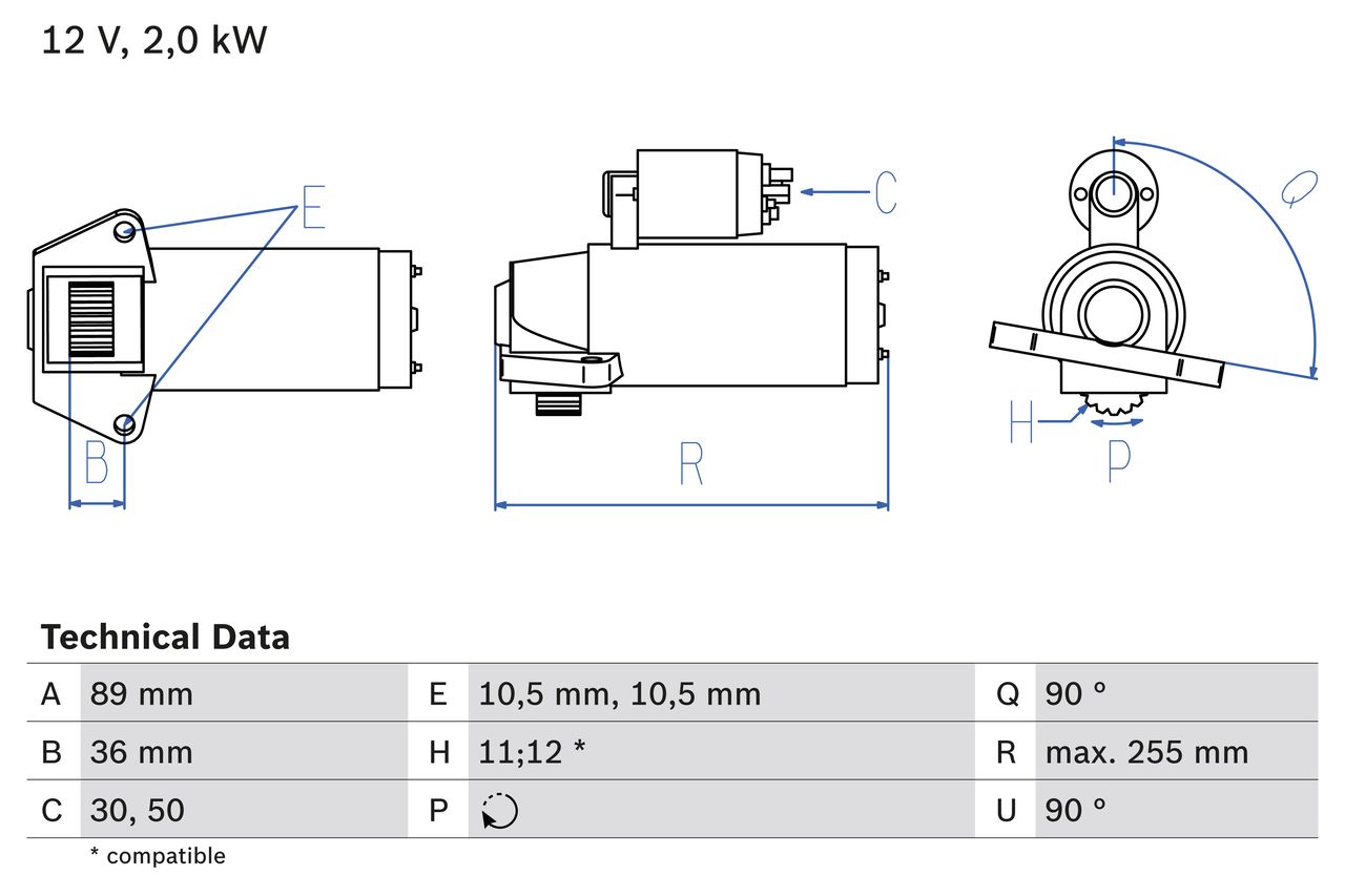 BOSCH 0 986 021 810 Starter