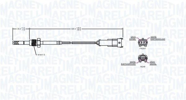 Sensor, Abgastemperatur
