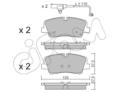 Brake Pad Set, disc brake 822-1095-1