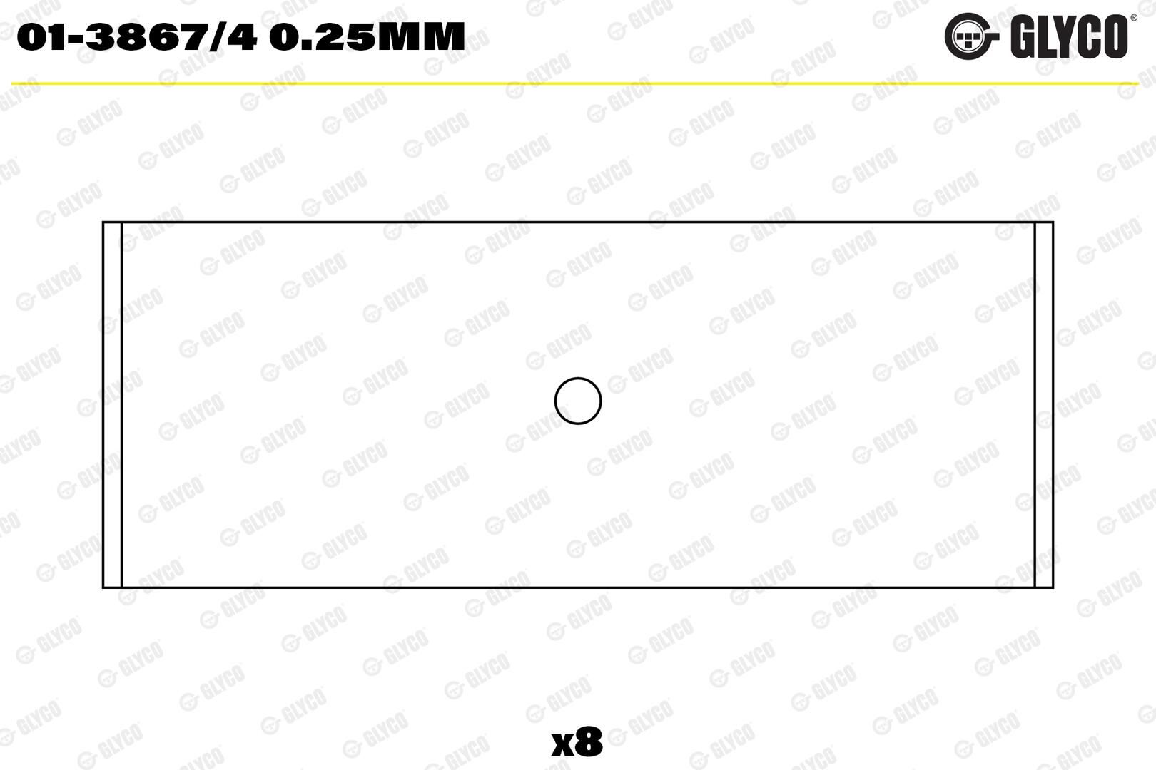 GLYCO 01-3867/4 0.25mm - Pleuellager