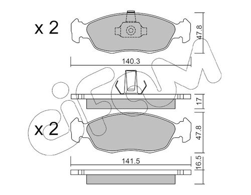 Brake Pad Set, disc brake 822-156-1