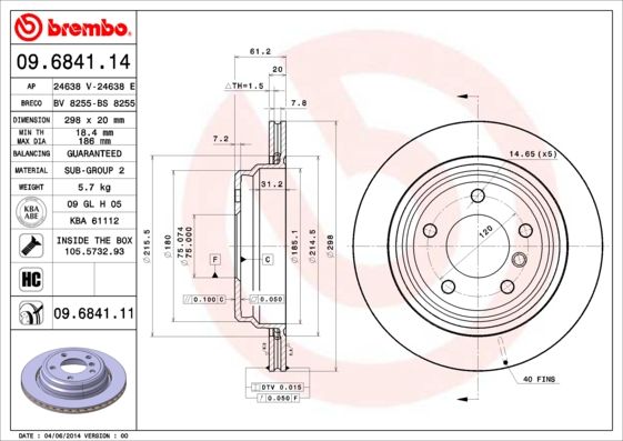 Brake Disc 09.6841.11