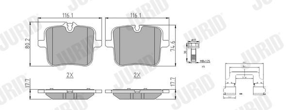 Brake Pad Set, disc brake 574038J