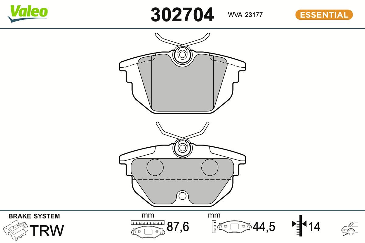 Bremsbelagsatz, Scheibenbremse