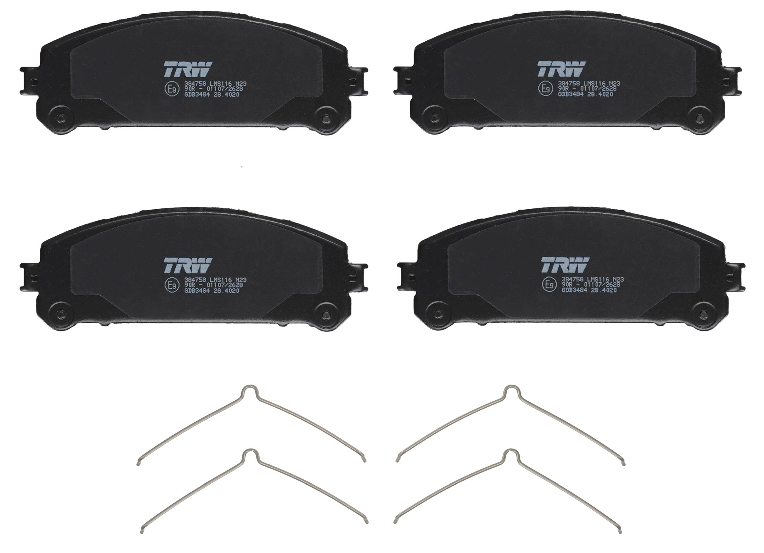 TRW DISC BRAKE PADS - TecDoc 2
