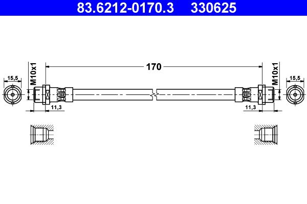 Тормозной шланг 83.6212-0170.3