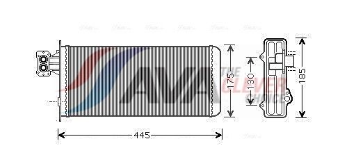 IV6080 AVA QUALITY COOLING Hőcserélő, belső tér fűtés
