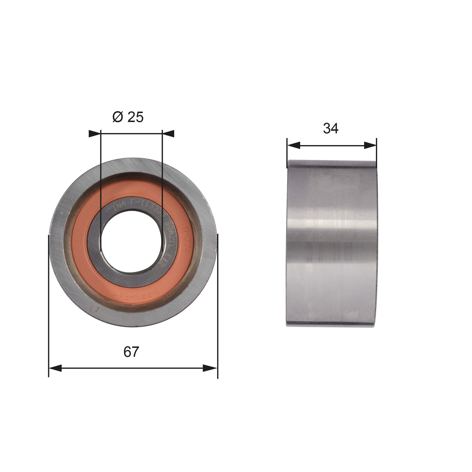 Deflection Pulley/Guide Pulley, timing belt T41178