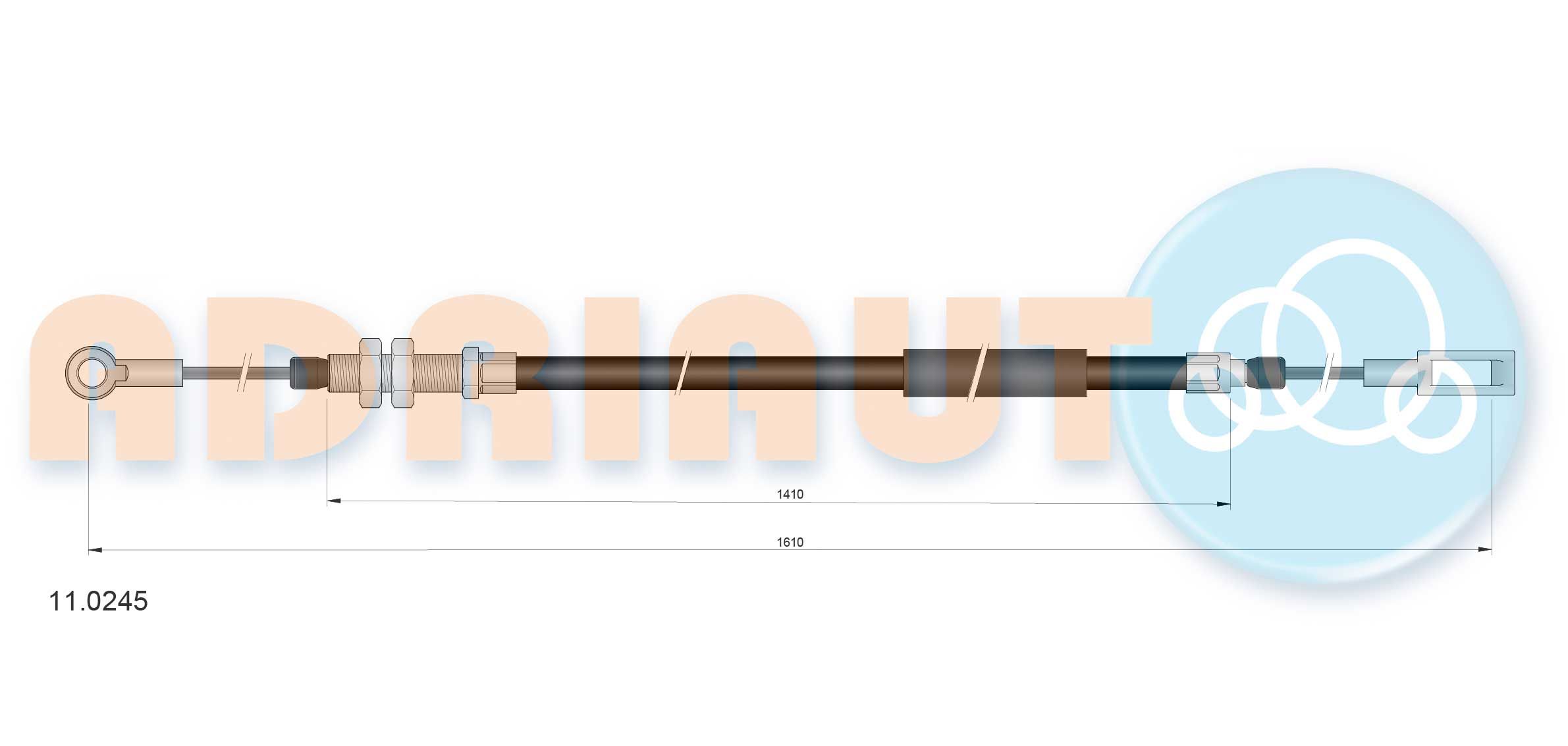 Cable Pull, parking brake 11.0245