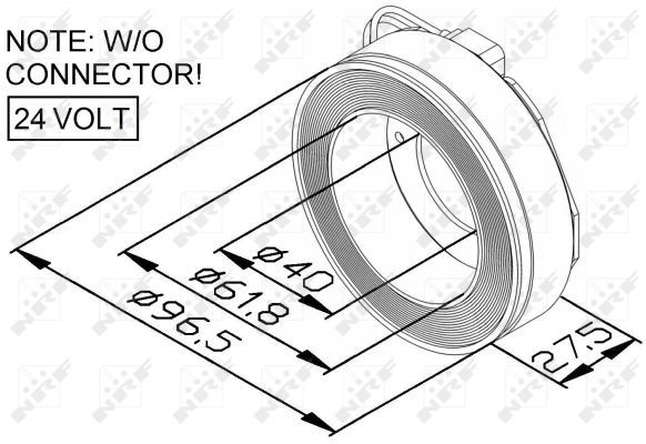 NRF 38448 Coil, magnetic clutch (compressor)