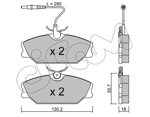 Brake Pad Set, disc brake 822-142-0