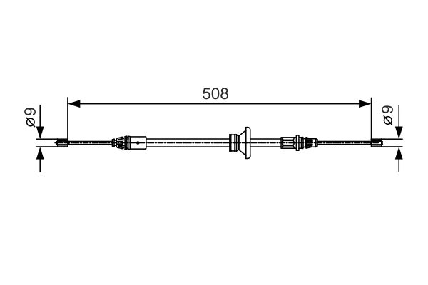 Cable de accionamiento, freno de estacionamiento