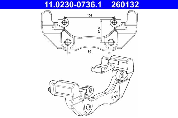 Halter, Bremssattel