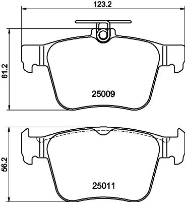 Комплект тормозных колодок, дисковый тормоз 8DB 355 020-261