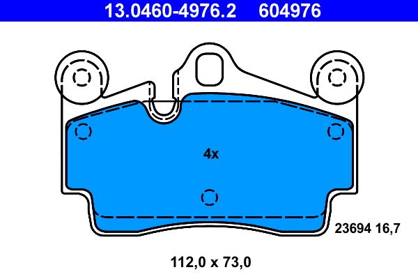 Brake Pad Set, disc brake 13.0460-4976.2