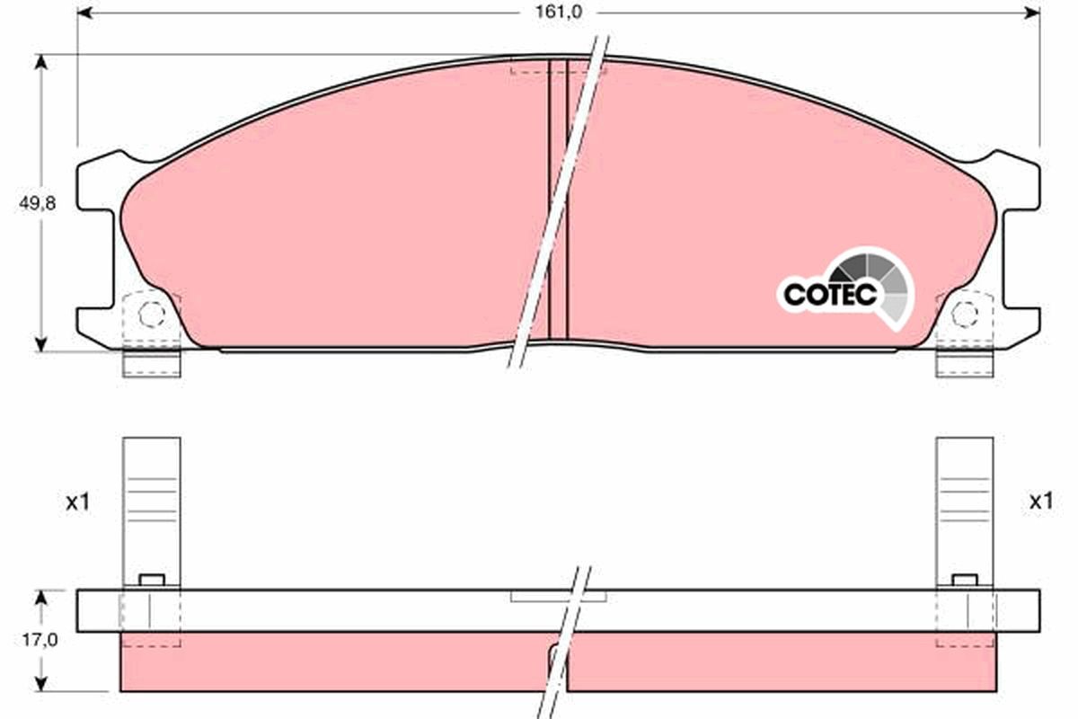 Brake Pad Set, disc brake GDB766