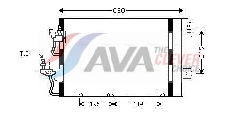 AVA QUALITY COOLING OL5366D - Kondensator, Klimaanlage ** CLEVER FIT **