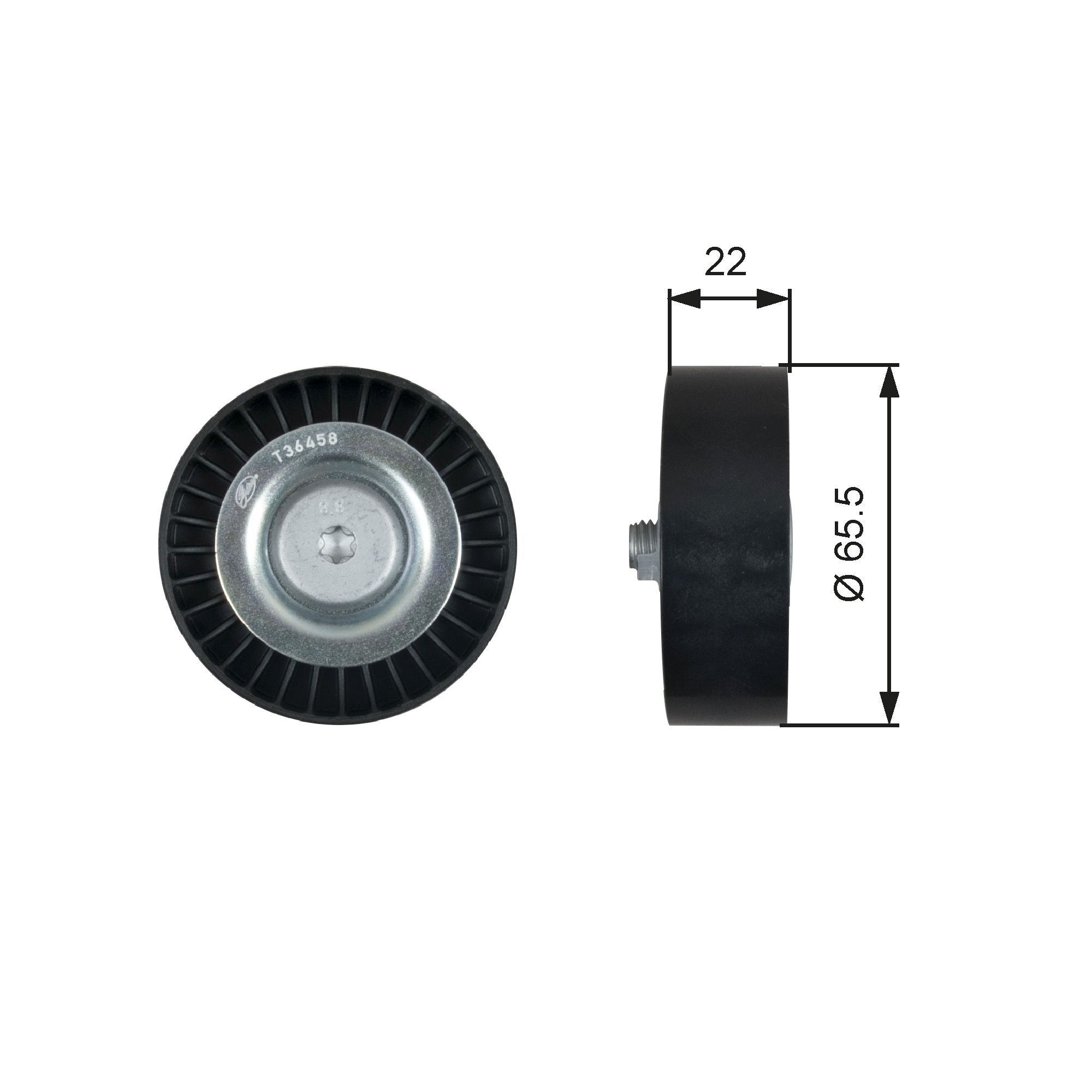 Umlenk-/Führungsrolle, Keilrippenriemen