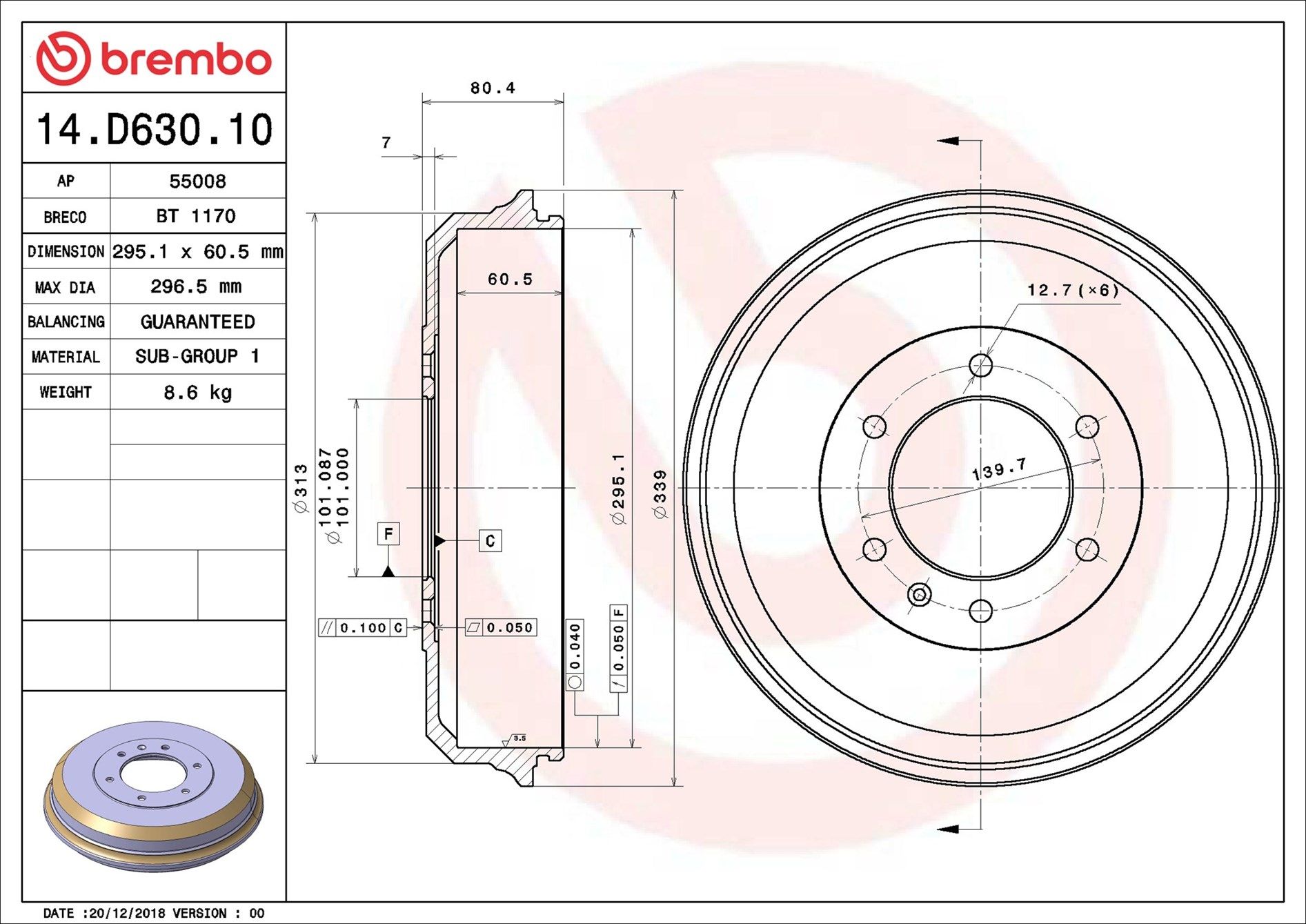 HOLDEN COLORADO RC 08-12 (RR, DRUM) - TecDoc 1