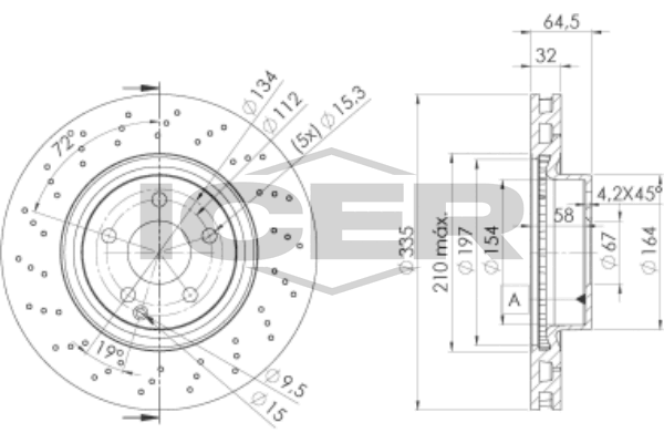 78BD3056-2 ICER féktárcsa