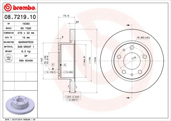 Brake Disc 08.7219.10