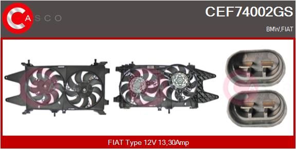 CEF74002GS CASCO Genuine villanymotor, hűtőventilátor