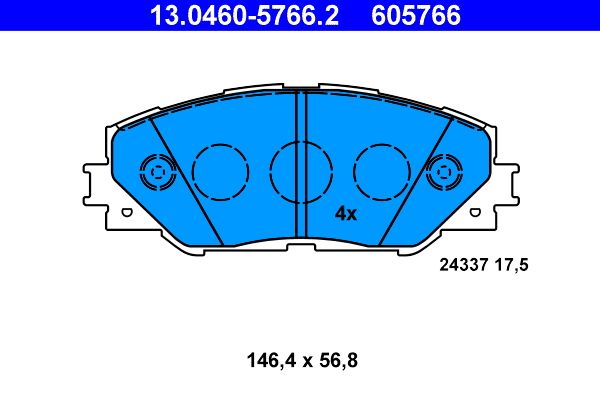 Brake Pad Set, disc brake 13.0460-5766.2